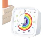 Temporizador Visual Cuenta atrás Infantil, Disco arcoíris con Cuenta atrás de 60 Minutos y Estuche Protector, Gestión Visual del Tiempo, para Estudiantes, Niños, Adultos, Hogar, Cocina,