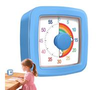 Temporizador visual, cuenta regresiva de 60 minutos, gestión del tiempo, reloj de enseñanza sin tictac, herramienta de productividad silenciosa para niños que trabajan en la cocina y la lectura, 9 x 9