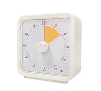 Temporizador visual de 60 minutos para niños, funcionamiento silencioso, amarillo-JC