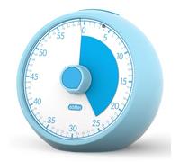 Temporizador Visual para Niños 60 Minutos - Analógico Silencioso de Cuenta Atrás Herramienta de Enfoque TDAH/Autismo, Gestión del Tiempo para Deberes, Tareas, Oficina, Cocina (Azul)