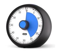 Temporizador Visual para Niños 60 Minutos - Analógico Silencioso de Cuenta Atrás Herramienta de Enfoque TDAH/Autismo, Gestión del Tiempo para Deberes, Tareas, Oficina, Cocina (Nero Azul)