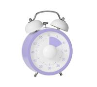 Temporizador Visual para niños y con Campanas gemelas Alarma Fuerte Reloj de Cuenta Regresiva Manual de 60 Minutos Temporizador mecánico para cocinar Estudiar y administrar Reloj de