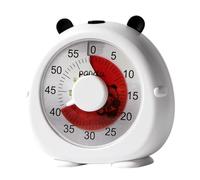 Temporizador Visual, Reloj mecánico de Cuenta Regresiva con Esfera Extragrande y Vidrio Resistente a roturas for el Aprendizaje estudiantil la gestión del Tiempo Temporizador portátil(Weiß)