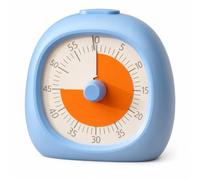 Temporizador Visual, Temporizador de Cocina 60 Minutos Azul Recargable | Temporizador visual para casa, cocina y oficina, herramienta de gestión del tiempo con una sola perilla