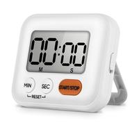 Temporizadores de Cocina Temporizador Digital Cuenta Atrás Magnético con Soporte Pantalla LCD Grande Alarma Alta para Cocinar Cocina Estudio Ejercicio Entrenamiento (Botón Naranja)