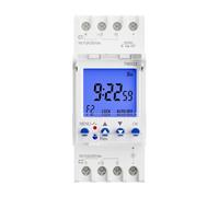 Temporizadores de doble canal de uso múltiple, fácil configuración, ahorro de energía para una automatización eficiente del hogar y la oficina, doble canal, módulos de temporizador montados en rieles