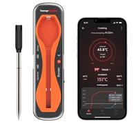 TempPro TempSpike TP960 150M Termómetro Inalámbrico para Carne Bluetooth | Termómetro de Cocina Impermeable IP67 para el Horno, Freidoras, Asar, Ahumar y Barbacoa (Anteriormente ThermoPro)