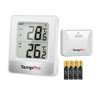 TempPro TP200C Termómetro Digital Casa, Mini LCD Estación Meteorológica | Termómetro Interior y Exterior con Sensor Temperatura de Hasta 150 m (Anteriormente ThermoPro)