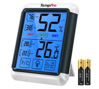 TempPro TP55 Termómetro Higrómetro de Interior para Casa Ambiente Medidor | Temperatura y Humedad Digital Termohigrómetro Profesional con Pantalla Táctil y Retroiluminación (Anteriormente ThermoPro)