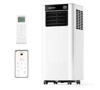 Temprium Aire Acondicionado Portátil 7000 BTU, Climatizador 3 en 1, Kit Ventana Incluido, Control App/Mando, Silencioso <48 dB, Temporizador 24 H, Hasta 20 m²