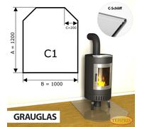 Temprix C1 Placa Base Antichispas de Vidrio ESG 120 x 100 cm Grauglas