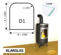 Temprix D1 Placa Base De Cristal Transparente 120x100 Cm Para Chispa