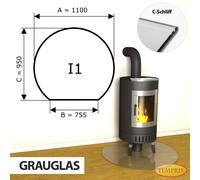 Chimenea Placa De Fondo Cristal Spark Protector Horno Base - J1
