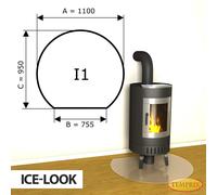Temprix I1 Placa Base para Estufa 95 x 110 cm ESG Vidrio Clara Antichispas