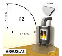 Chimenea Placa De Fondo Cristal Spark Protector Horno Base - K2