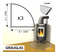 Temprix Placa Base Chimenea 100x100 cm Vidrio Transparente ESG Antichispas