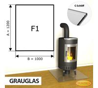 Temprix Placa Base De Vidrio Grauglas 120x100cm Para Hogar/Estufa