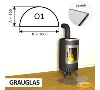 Temprix Placa Base Para Chimenea 50x100 cm ESG Vidrio Transparente Antichispas