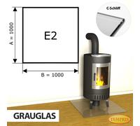 Temprix Placa Base para Chimenea ESG Grauglas 100 x100 cm 6 mm E2