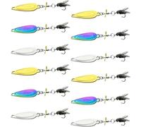 Temptación de Pesca de hélice de Metal, Pesca, atracción de Peces tentación de portaobjetos, Trucha de lubina de Rotor tentación Suave Varias Pesca,12pcs