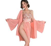 Temptshow Disfraz de geisha asiática china para mujer, estilo chino Cheongsam, disfraz de anime japonés (rosa)