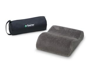 TEMPUR Almohada de viaje, una almohada cervical ergonómica de viaje con bolsa de transporte, Sensación inicial firme, color beige, tamaño 25 x 31 x 10/7 cm