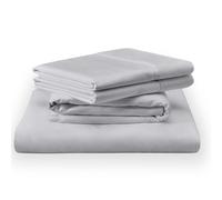 TEMPUR Classic - Juego de sábanas de algodón Sleepy Silver Mist - Split Cal King