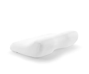 TEMPUR ErgoPlus MDV Almohada de Espuma viscoelástica ergonómica, Almohada Cervical para Dormir de Lado y Espalda, sensación de sueño Firme, L (54 x 32 x 12,5/7 cm), Color Blanco
