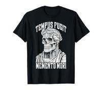 Tempus Fugit Memento Mori Estoico Emperador Romano Cráneo Estoicismo Camiseta