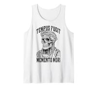 Tempus Fugit Memento Mori Estoico Emperador Romano Cráneo Estoicismo Camiseta sin Mangas