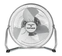 TEMPWARE Ventilador de piso de 9 pulgadas, metal portátil de 3 velocidades con inclinación ajustable, soporte pequeño y silencioso para el hogar, oficina y dormitorio