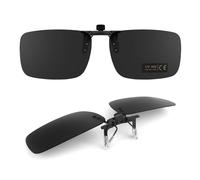 TEMSO Gafas de sol polarizadas con clip para hombres y mujeres, protección UV400, visión HD, antirreflejos, conducción segura, 3 estilos, Negro M Cat.3, 60*41MM
