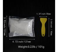 TEMU 0.223Lb (101G) Masilla de Vidrio para , Polvo de Relleno, Agente de Calafateo para Proyectos Hechos a y Decoración del Hogar. Selecciona un Set con Herramientas o Uno sin Herramientas.