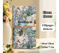 TEMU 1 , 120 páginas, Cuaderno floral - Colgante de vendaje, Diario con cordón, con páginas , Diario en , portátil, para escritura creativa, Material escolar de oficina, , Regalo festivo