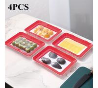 TEMU 1/2/4 Piezas Bandejas de Conservación | de Alimentos para Frutas, Repostería y | de Almacenamiento para Refrigerador de Grado Comercial con de Condensación