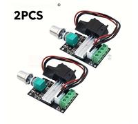 TEMU 1/2/4pcs Controlador de Velocidad para Motor Bidireccional - PWM Ajustable, 6V-28V 3A 80W, Diseño Compacto con Pinza para Fácil Conexión, 1203BB, Placas Circuitos y Verde