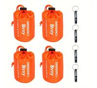 TEMU 1/2/4pcs Saco de Dormir de de Emergencia - de Invierno de Calidad y Resistente, Cama y para Exteriores y Senderismo, para Uso - Refugio de Emergencia Reutilizable con (1/2/4pcs) Silbato