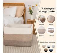 TEMU 1-2 Cestas de Almacenamiento con , Cubos Tejidos para Ropa, Toallas y Organización - Varios Colores y Tamaños, Ideales para Lavandería, Estudio, Dormitorio, Sala de Juegos o Estantes