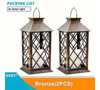 TEMU 1/2 piezas de luz solar para césped, linterna LED sin llama parpadeante, luz decorativa colgante para jardín exterior, ideal para mesa de comedor, patio, fiestas al y iluminación paisajística
