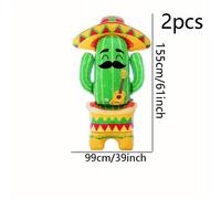 TEMU 1/2 piezas Grande de 61 pulgadas con Base de Cactus, Decoración de Globos para Fiestas con Tema , Accesorio para y Regalos, Réplica para Decoración de Interiores y Exteriores