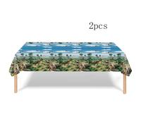 TEMU 1/2 piezas Mantel de Dinosaurios - del Antiguo Bosque con , Pterodáctilos y Vegetación Frondosa. Plástico Duradero para Fiestas de , Picnics Temáticos - como Decoración a Dinossauro