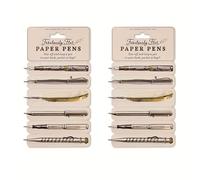 TEMU 1/2pcs Bolígrafos de Papel Planos Fabulosamente Prácticos, Cara Ultra para Escribir y Marcar Páginas, Bolígrafo Rasgable Ideal para Libros o Bolsillos