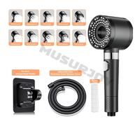 TEMU 1-3 Piezas de Ducha de Lluvia a Presión, Cabezal de Ducha Portátil con Rociado Potente, 10 de , Función de Apagado Automático - Diseño Ahorrador de Agua, Accesorios para Baño Plateados