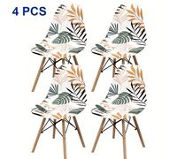 TEMU 1/4/6 piezas, de silla elástica de fibra de leche con estampado de verde, fundas de silla suaves y cómodas, protección de muebles, decoración del hogar, haz que tu hogar tenga un y de marca.