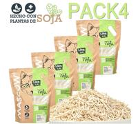 TEMU 1/4/8 Bolsa Arena para Gatos Tofu sin Polvo Fácil de Aglomera los Olores se Lanza en el Inodoro los Olores Ideal para Gatos que Tragan Arena y Respetuosa con el Medio