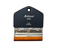 TEMU 1-4 pinceles planos de cerdas sintéticas cortas con mango de madera y virola de nylon, ideales para acuarelas y acrílicos, gruesos/, perfectos para artistas, o uso en viajes