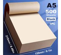 TEMU 1 , 500 hojas/1000 páginas, 320 hojas/640 páginas, Libro de borrador extra A5, Bloc de notas desprendible, Papel para dibujo y , Cuaderno de taquigrafía, adecuado para estudio, oficina, hogar