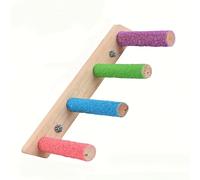 TEMU 1 accesorio con entrega de color aleatorio, un perchero para loros con superficie texturizada para afilar , un soporte para periquitos y cacatúas, un como juguete para jaulas de pájaros