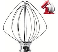 TEMU 1 Accesorio de de varilla de 6 hilos de acero inoxidable para batidora de cabeza inclinada K, reemplazo K45WW, de huevos, crema espesa, de para pasteles. para lavavajillas