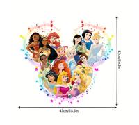 TEMU 1 Adhesivo de pared con temática de Disney, Diseño lindo de , , La , Calcomanía de pared de PVC autoadhesiva para decoración del hogar, Adecuado para baño, dormitorio, , ventana